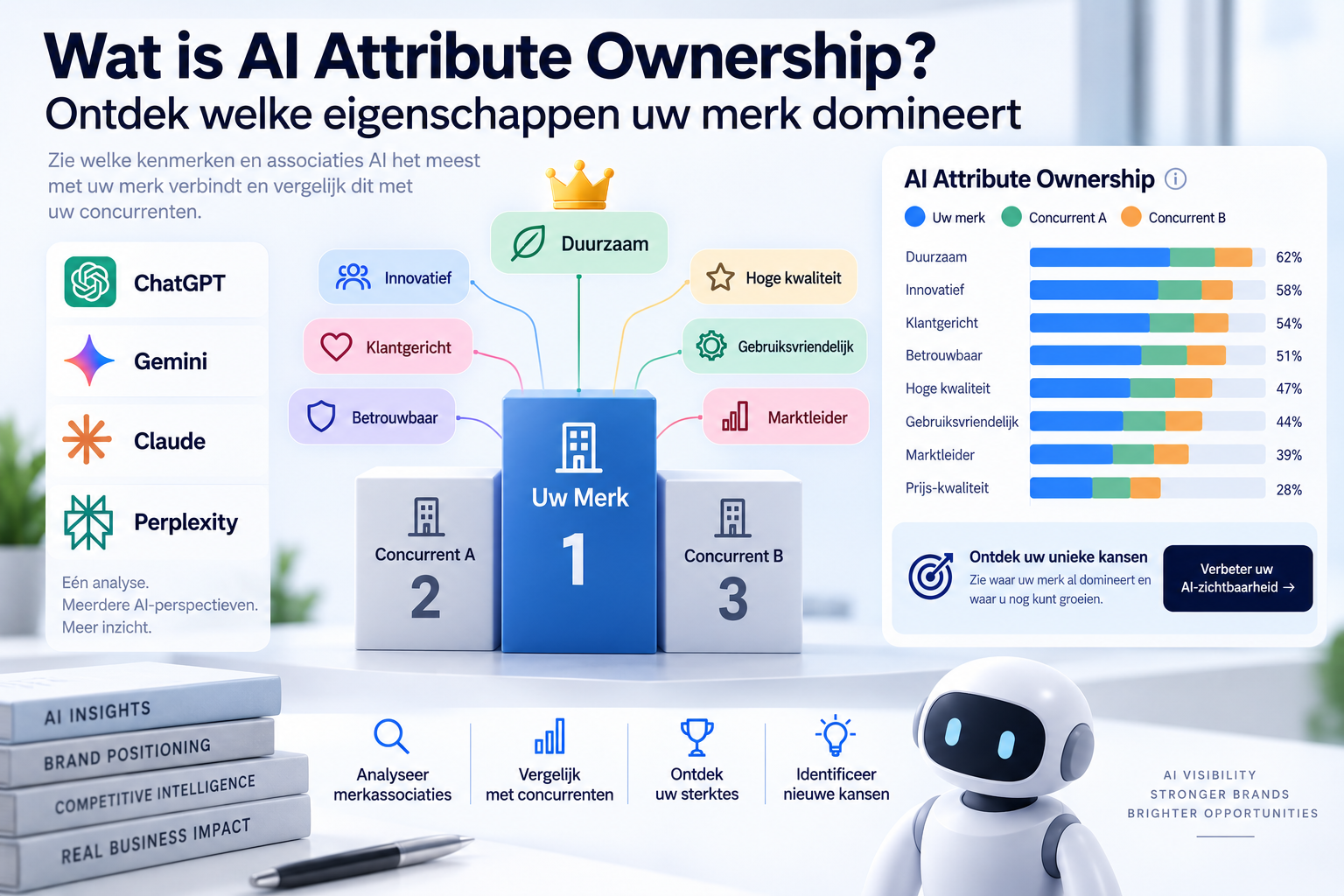 Wat is AI Attribute Ownership? Ontdek welke eigenschappen uw merk domineert