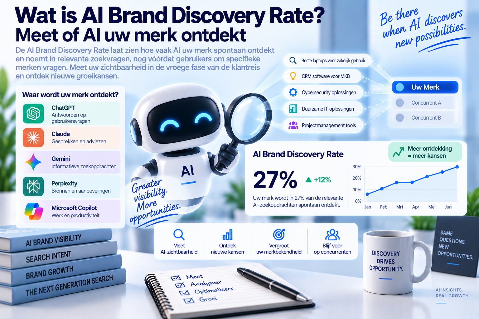 Wat is AI Brand Discovery Rate? Meet of AI uw merk ontdekt