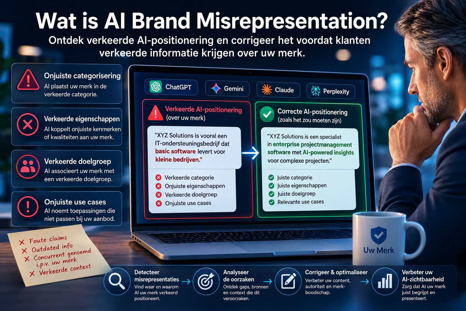 Wat is AI Brand Misrepresentation? Ontdek verkeerde AI-positionering