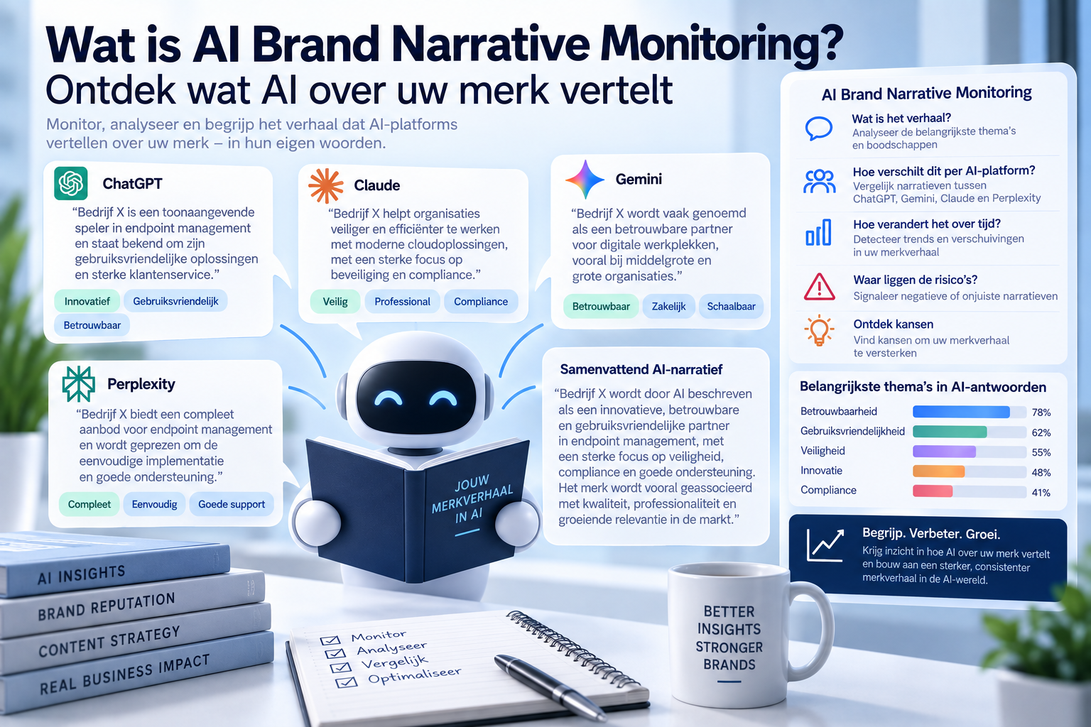 Wat is AI Brand Narrative Monitoring? Ontdek wat AI over uw merk vertelt