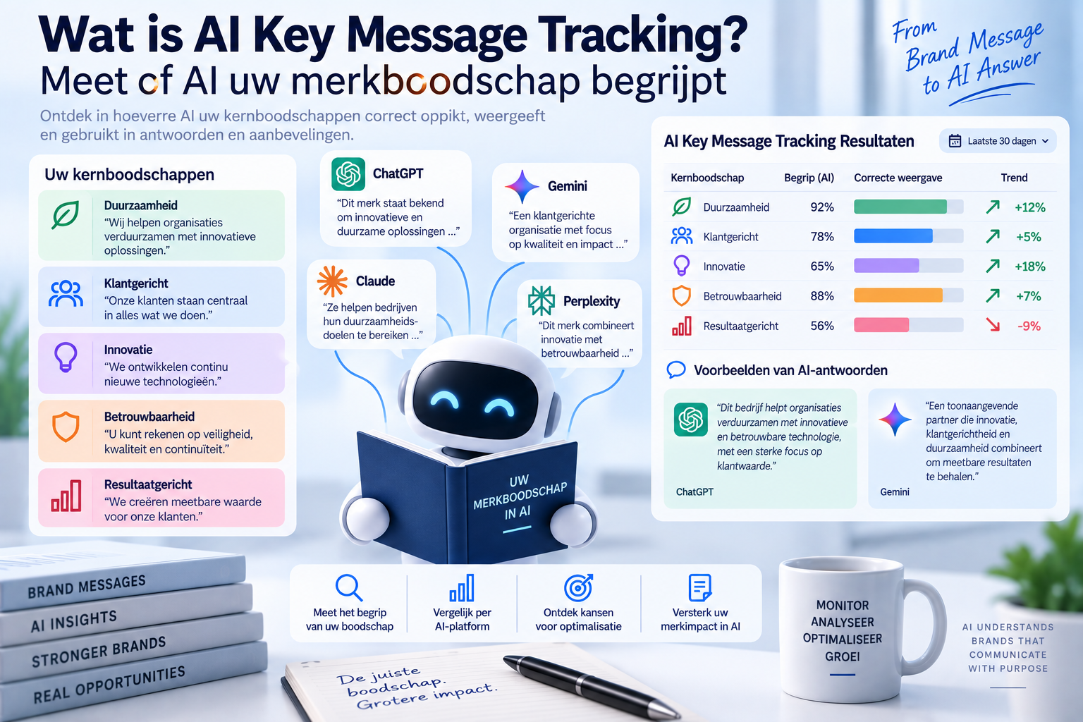 Wat is AI Key Message Tracking? Meet of AI uw merkboodschap begrijpt