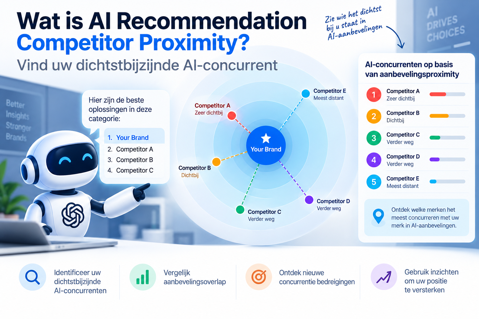 Wat is AI Recommendation Competitor Proximity? Vind uw dichtstbijzijnde AI-concurrent