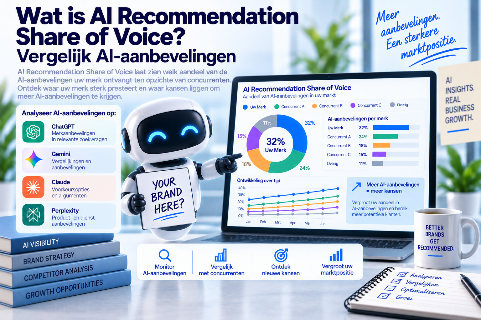 Wat is AI Recommendation Share of Voice? Vergelijk AI-aanbevelingen