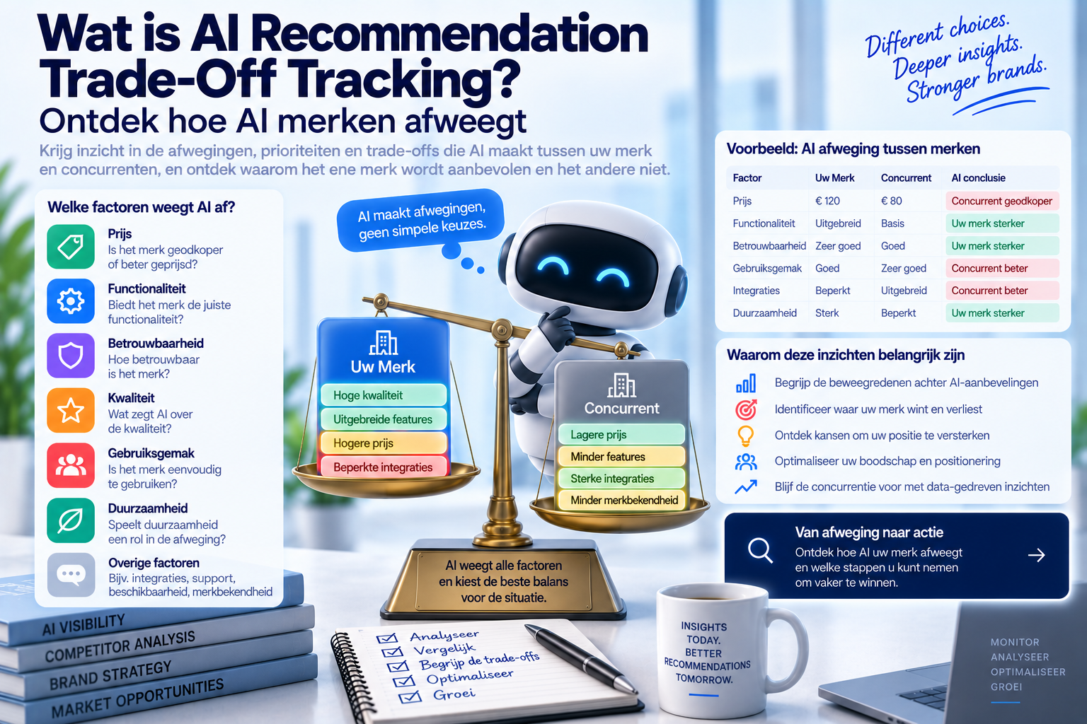 Wat is AI Recommendation Trade-Off Tracking? Ontdek hoe AI merken afweegt