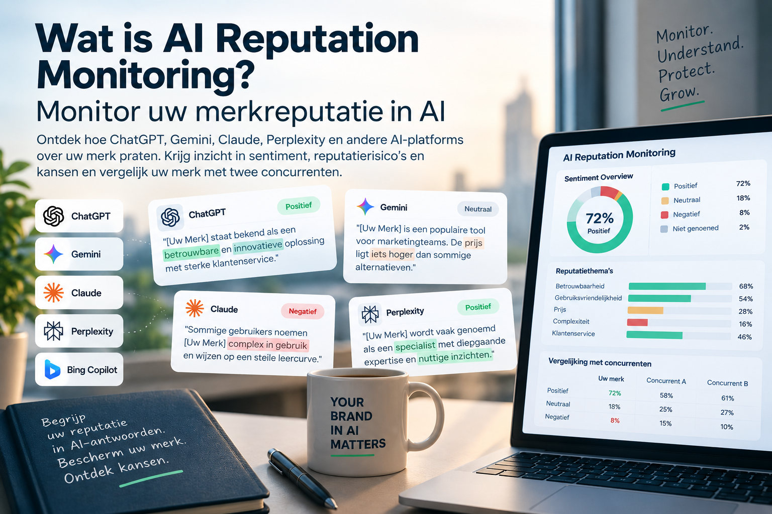 Wat is AI Reputation Monitoring? Monitor uw merkreputatie in AI