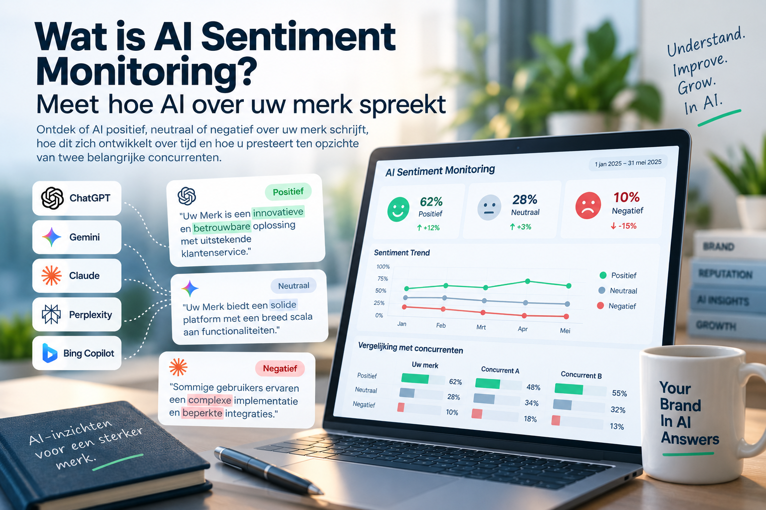 Wat is AI Sentiment Monitoring? Meet hoe AI over uw merk spreekt