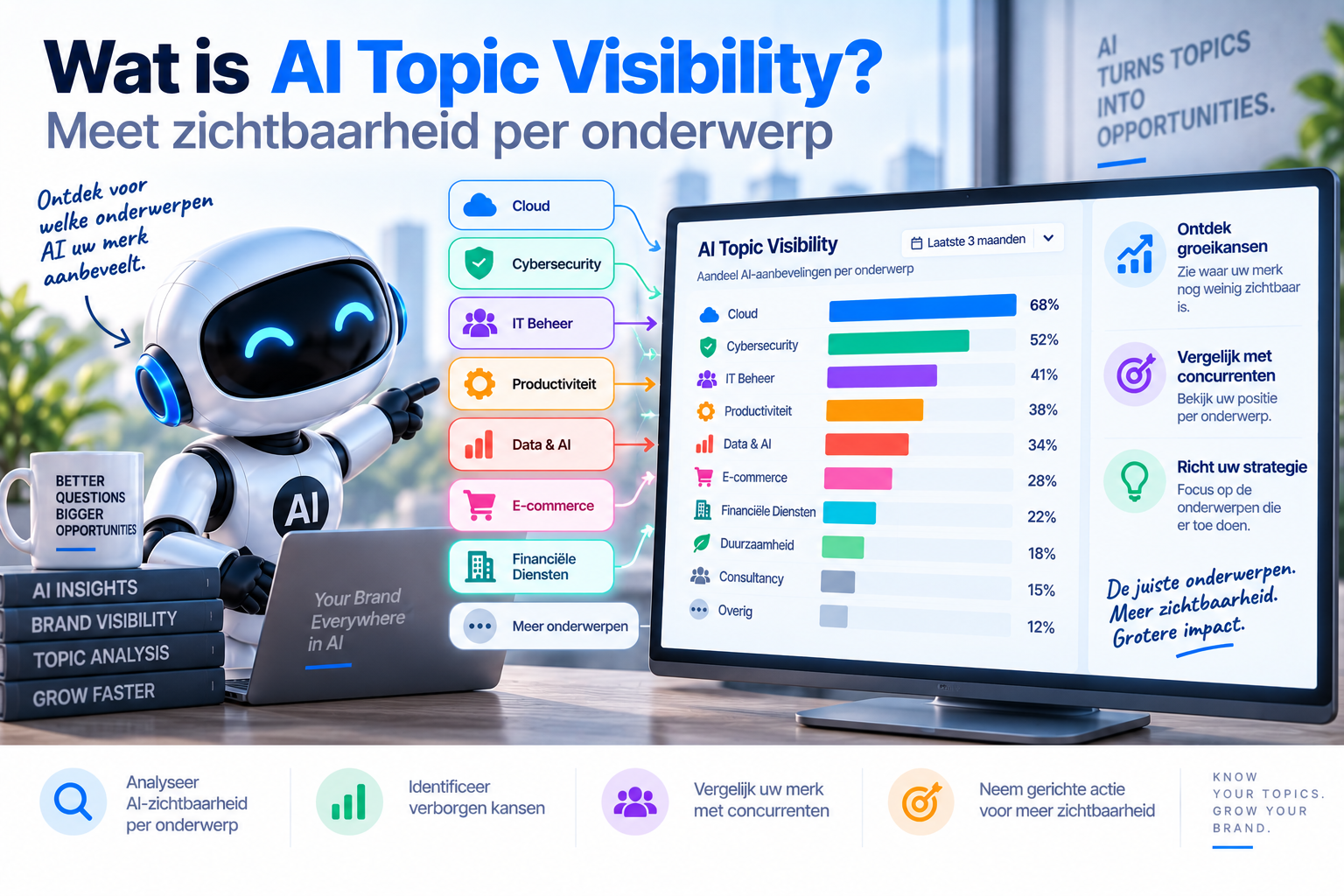 Wat is AI Topic Visibility? Meet zichtbaarheid per onderwerp