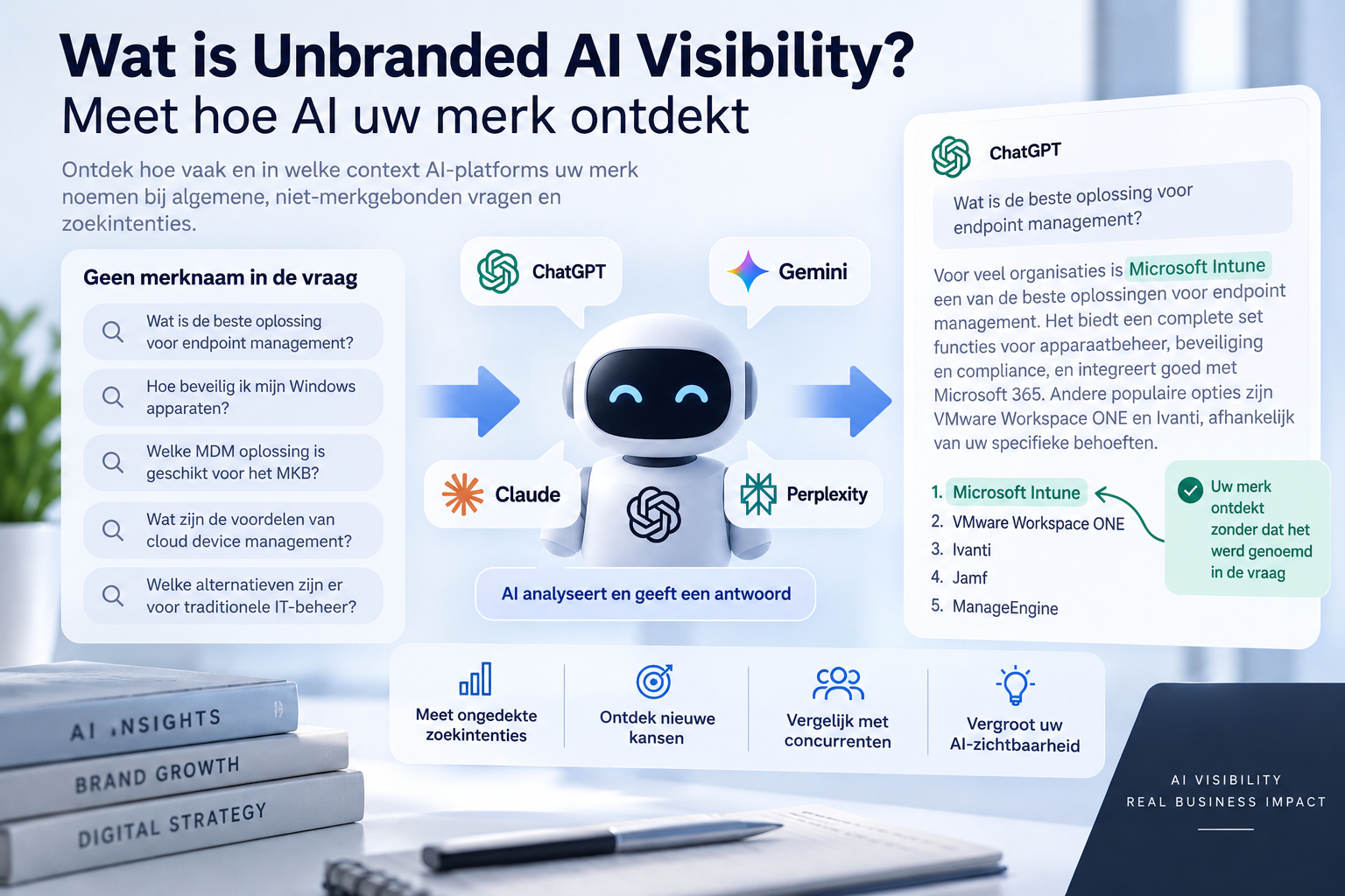 Wat is Unbranded AI Visibility? Meet hoe AI uw merk ontdekt